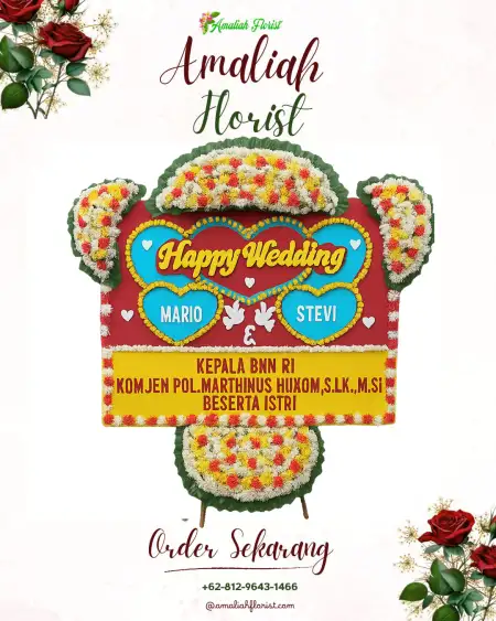 Papan Bunga Pernikahan Gunungtoar